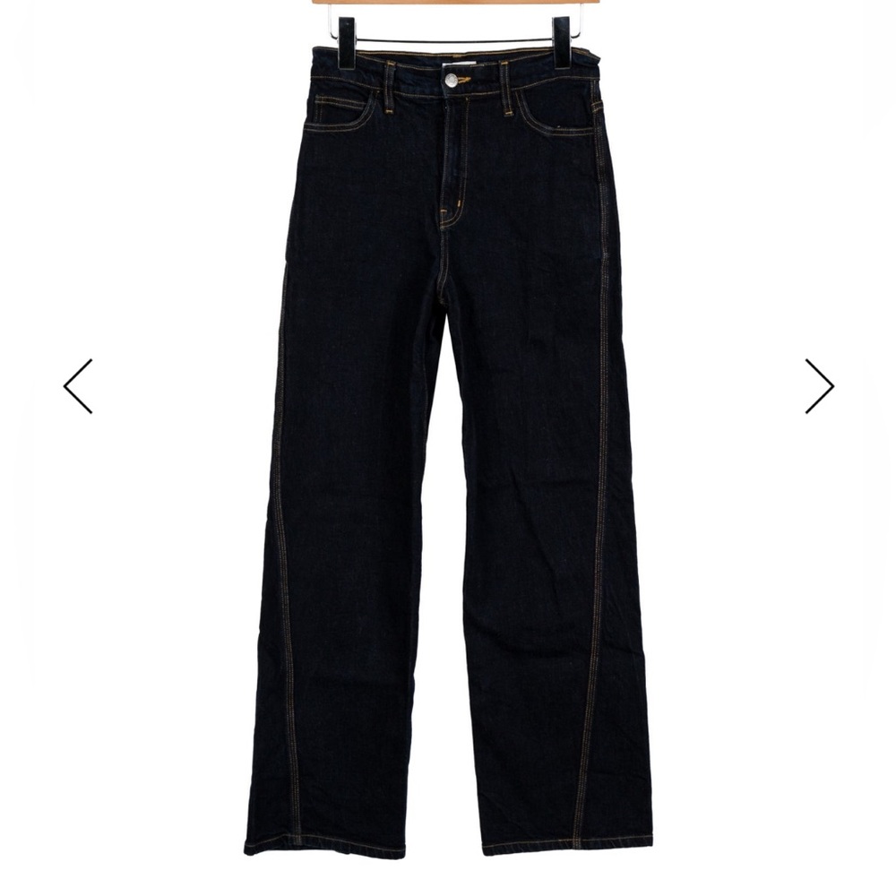 ALC straight wide, high waist, super stretch, dark wash 24
